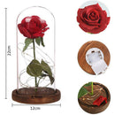 Artificial Rose LED Lamp Glass Lampshade With Gift Box For Valentine's Day Gift