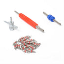 107pcs Auto Replacement Tire Valve Core Caps Kit TR412 TR413 TR414 TR418