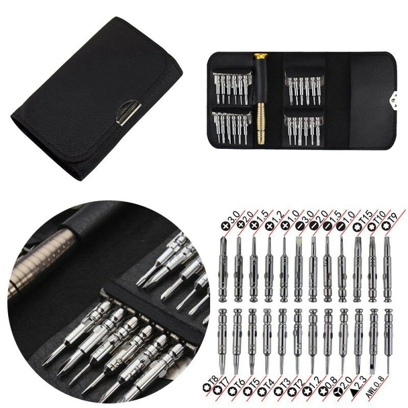 25 IN 1 Repair Tool Kit Precision Small Screwdriver Set 25 Bit Magnetic Driver