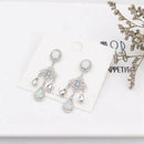 Korean Version Of The Long Crystal Pendant Jewelry Hollow Flower Drops Tass