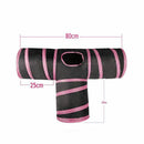 Cat Tunnel 3 Way Collapsible Pet Cat Play Tunnel with Ringing Ball, Spaciou
