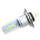 2X H7 3030 LED Headlight High Low Beam Bulb Kit 6500K Fog Light 6000LM 55W B7T1