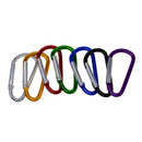 50Piece Mixed D Shaped Aluminum Carabiner Hook Keychain Snap Clip Climbing