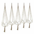 Plant Hanger Set of 5 Hanging Planter Flower Pot Plant Holder with Key Ring J6O2
