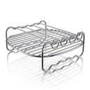 DIY Stainless Steel 2 Layer Grill Rack with 4 Skewer for Electric Air Fryer