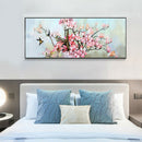 Diamond Painting Birds on Flower Tree Full Round Drill Wall Picture 80x30cm