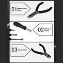 24pcs Manual Handle Replacement Parts Car Tyre Tool Kit Bits Screwdrivers Pliers