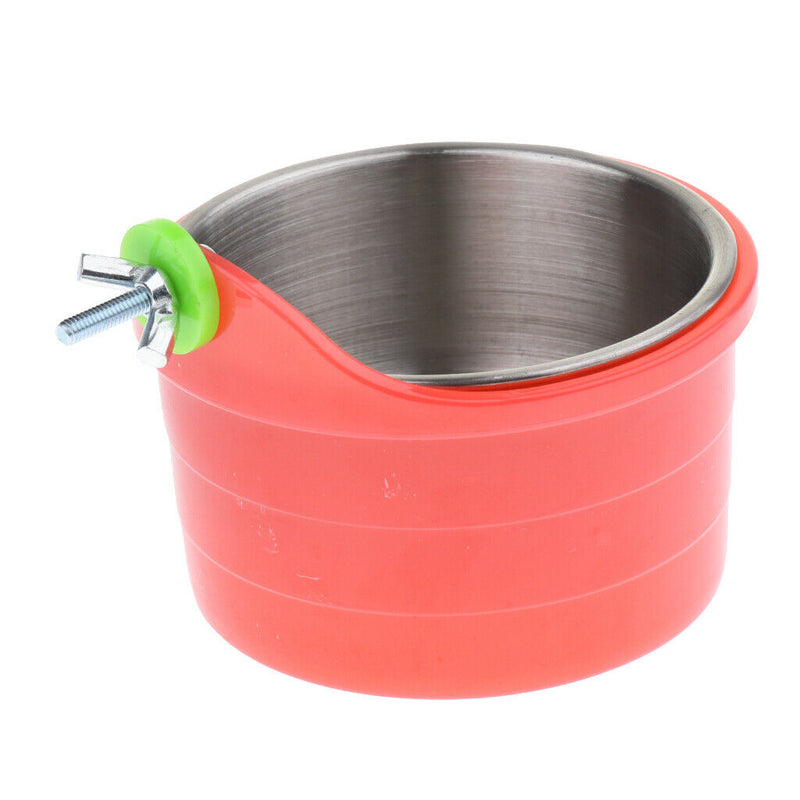 2x Bird Cage Accessories - Birds Feeder - Parrots Parakeet Budgies Feeding Cups