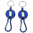 2 PCS BADGE REEL - RETRACTABLE RECOIL YOYO SKI PASS ID CARD HOLDER KEY CHAI