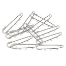 10 Pieces Large Safety Pin DIY Dangle Findings with 3 Loops Crafting Sewing Pin