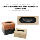 New PU Leather Portable Folding Tissue Box Hotel Car Home Office Pumping Pa