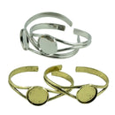 8pcs/Lot Blank Bangle Bracelet Base Adjustable Cuff Wristband DIY Making