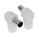 10x Right Angle 90 Degree F Connector RF Male Coaxial Plug For TV Aerial