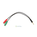 3.5mm Stereo Audio Male to 2 Female Headphone/Mic Y Splitter Cable SN9F
