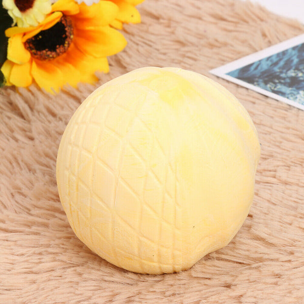 Candy Color Ball Shaped Dog Chew Bite Toys TPR Foam Pet Molar Toys (Yellow) A#S