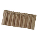 One Set Brown Rod Pocket Short Tier Curtains Panels Half Drapes for Bathroom