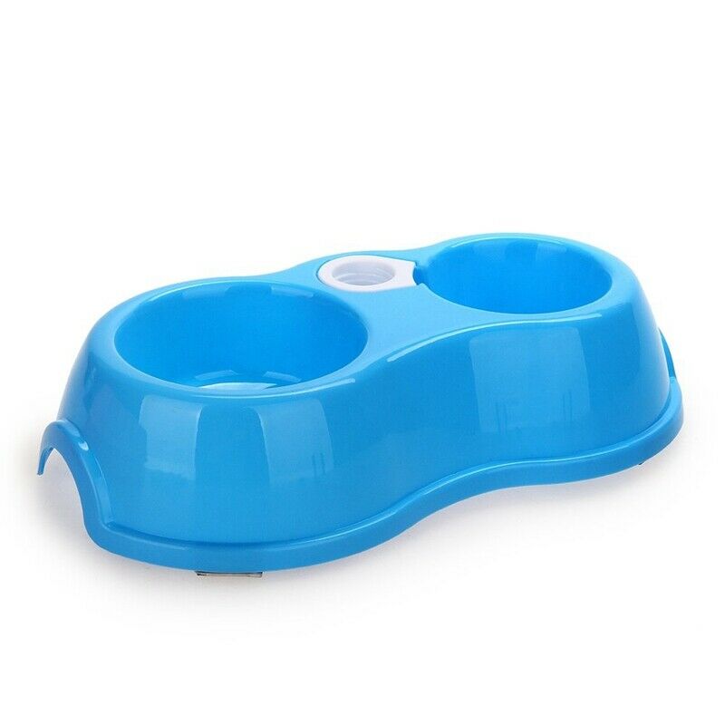Pet Dog Puppy Cat Kitten Water Dispenser Food Dish Bowl Automatic Feeder Bl O2J5