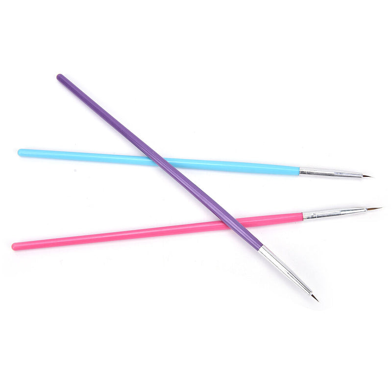 12 Pcs Colorful Nail Art Design Brush Pen Fine Details Tips Drawing Paint Set Kw