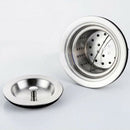 35mm Stainless Steel Strainer Basket Kitchen Sink Basin Drain Waste Filter