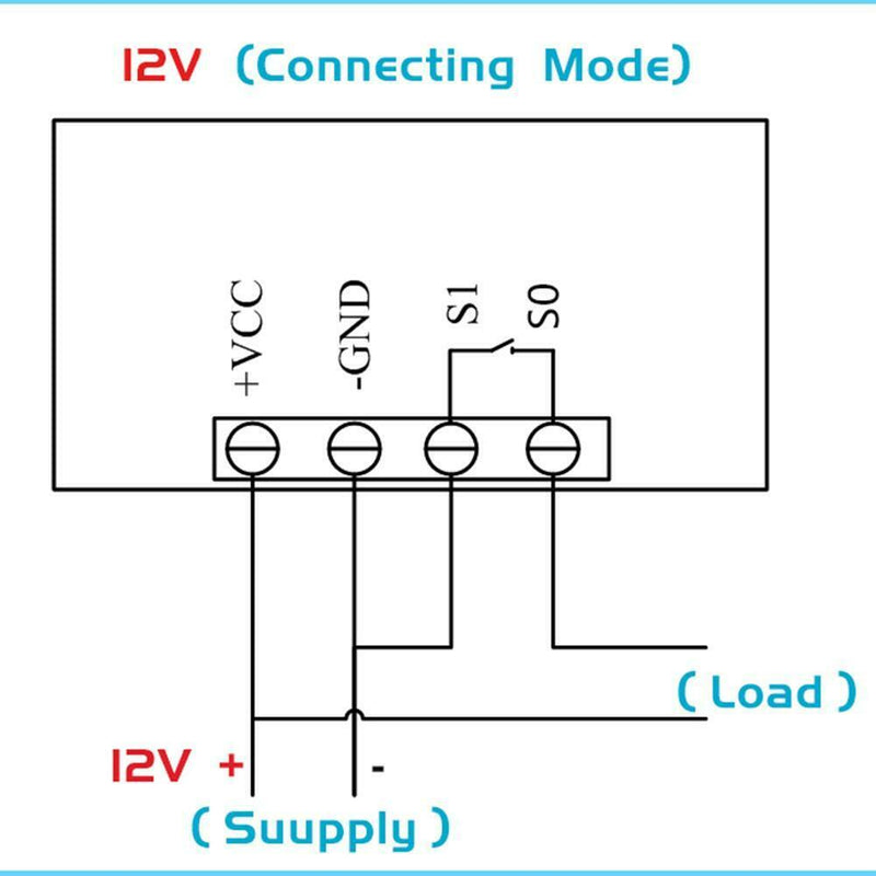 DC12V 20A Digital Display Time Delay Relay Timing Timer Cycling Module