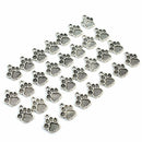 Cute DIY Jewelry Findings-Alloy Dog Puppy Paw Footprint Pendant Charms x 30