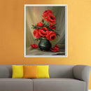 5D Flower Vase Cross Stitch Embroidery Diamond Painting Craft Home Decor
