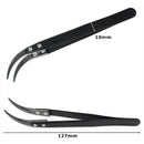 Black Ceramic Tweezers Insulation Pliers Stainless Steel Tweezers Heat-Resi