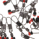 50 Pieces Fishing Barrel Rolling Swivels with Interlock Snaps Connectors S