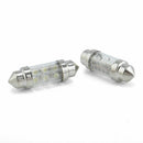 2X White 36mm 6SMD Festoon LED Interior Dome Map License Light Bulb