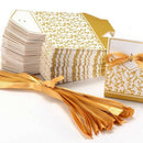 100Pcs Wedding Favour Candy Boxes Bags with Ribbon Sweet Cake Gift Party De D5J1