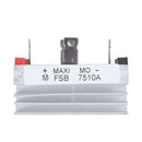 Aluminum Heatsink Base Single Phase Bridge Rectifier Diode 75A 1000V W7M4