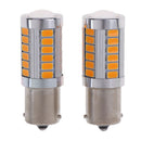 2x 1156 BA15S P21W 33 SMD LED Daytime Running Light Yellow Bulb Super BrightA3C