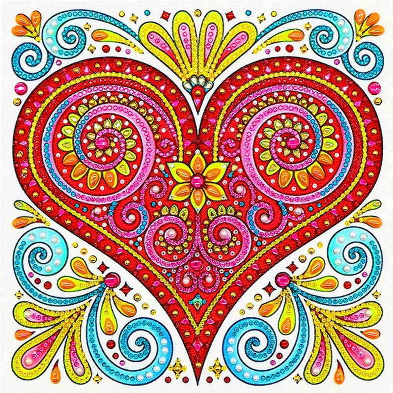 5D DIY Special Shaped Diamond Painting Heart Cross Stitch Mosaic Craft Kits