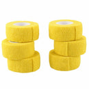 6 PCS First Aid Medical Self-Adhesive Elastic Bandage Tape (Yellow, 2.5cm) R4E5