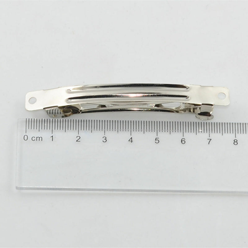 20pcs Blank French Barrette Hair Clips for DIY Women's Hair Accessories 8cm