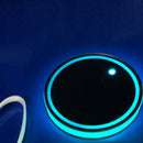 LED Car Cup Holder Pad Fit For Hyundai Auto Interior Atmosphere Light Blue
