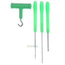 4 in 1 Combo Set Carp Fishing Rigging Bait Needle Kit Tool Drill Tackle Green