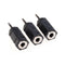 3pcs Black 2.5mm Male to 3.5mm Female Audio Stereo headphones  Adapter Plug JR