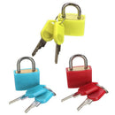 3PCS 23mm Brass Padlock Travel Luggage Padlocks Lock(Colour: Blue/Yellow/Re O8H8