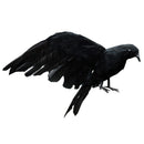 3xRealistic Crow Statue Artificial Bird Raven Sculpture Home Garden Yard Decor