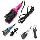 White Uk Plug Mini Ceramic Hair Crimper Curler Curling Iron Tong Waving Wan
