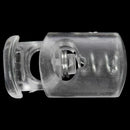 Plastic Spring Loaded Clamps Drawstring Cord Locks 50pcs Clear