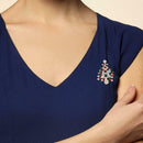 Christmas Tree Rhinestone Pin Brooch Creative Badge Women Men Jewelry Gift