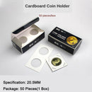 100 Pcs Cardboard Coin Flips Mega Assorment 20.5mm Coin Collecting Holder Card