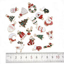 20x Alloy Enamel Mixed Christmas Charms Pendant Decor Crafts DIY Making Jewelry