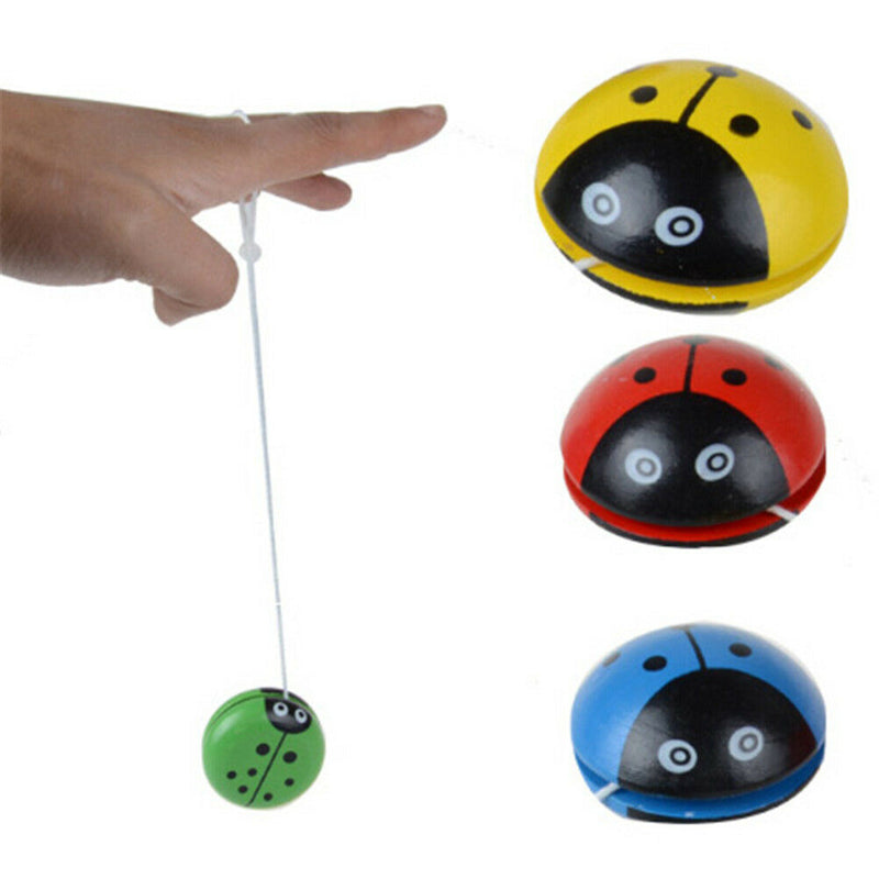 Yoyo Classic Toys Insect Bug Ladybug YoYo Ball Kids Creative Wooden Gift ME