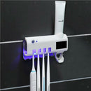 Smart UV SterilizationToothbrush Holder Dispenser USB Solar-panel
