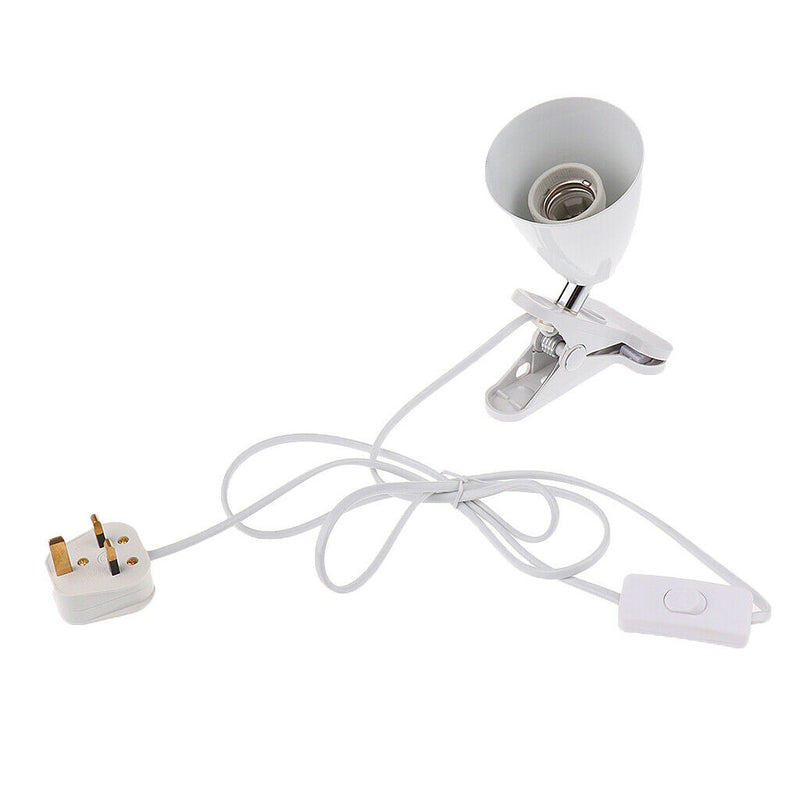 Reptile Terrarium Lighting UVB Bulb Lamp Holder E27 UK Plug White