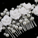 Elegant Wedding Bride Flower Hair Side Comb Girls Woman Party Prom Headpiece