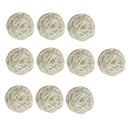 20Pcs Simple Rattan Ball Wicker Balls Decorative Spheres Rattan Twig 5CM